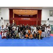 114年12月6日新竹市全中運跆拳道代表隊選手選拔，本會理事長 李天保前往現場為選手們加油打氣!